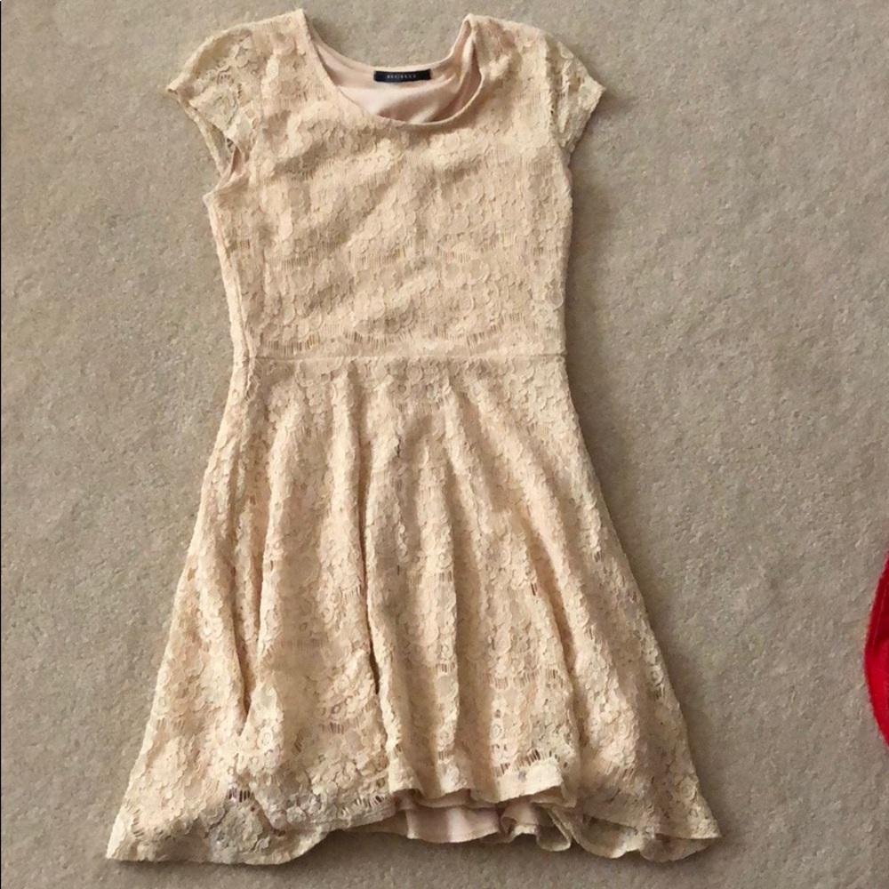 Lace Patterned Skater Dress